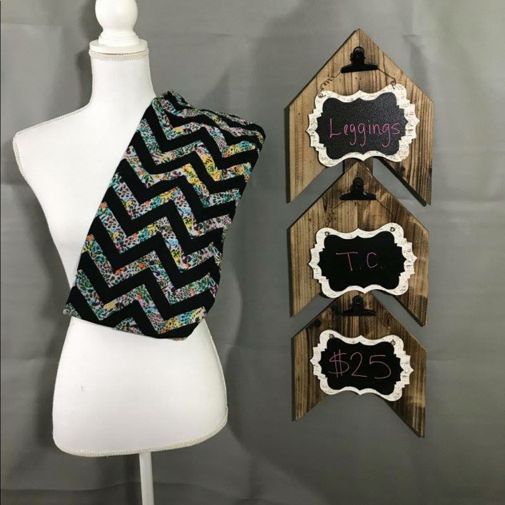 Tall curvy Leggings black with Cheetah chevron